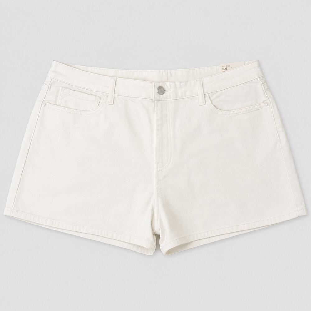 Kut From The Kloth White denim High Rise Waist Shorts. Women 16. NWT